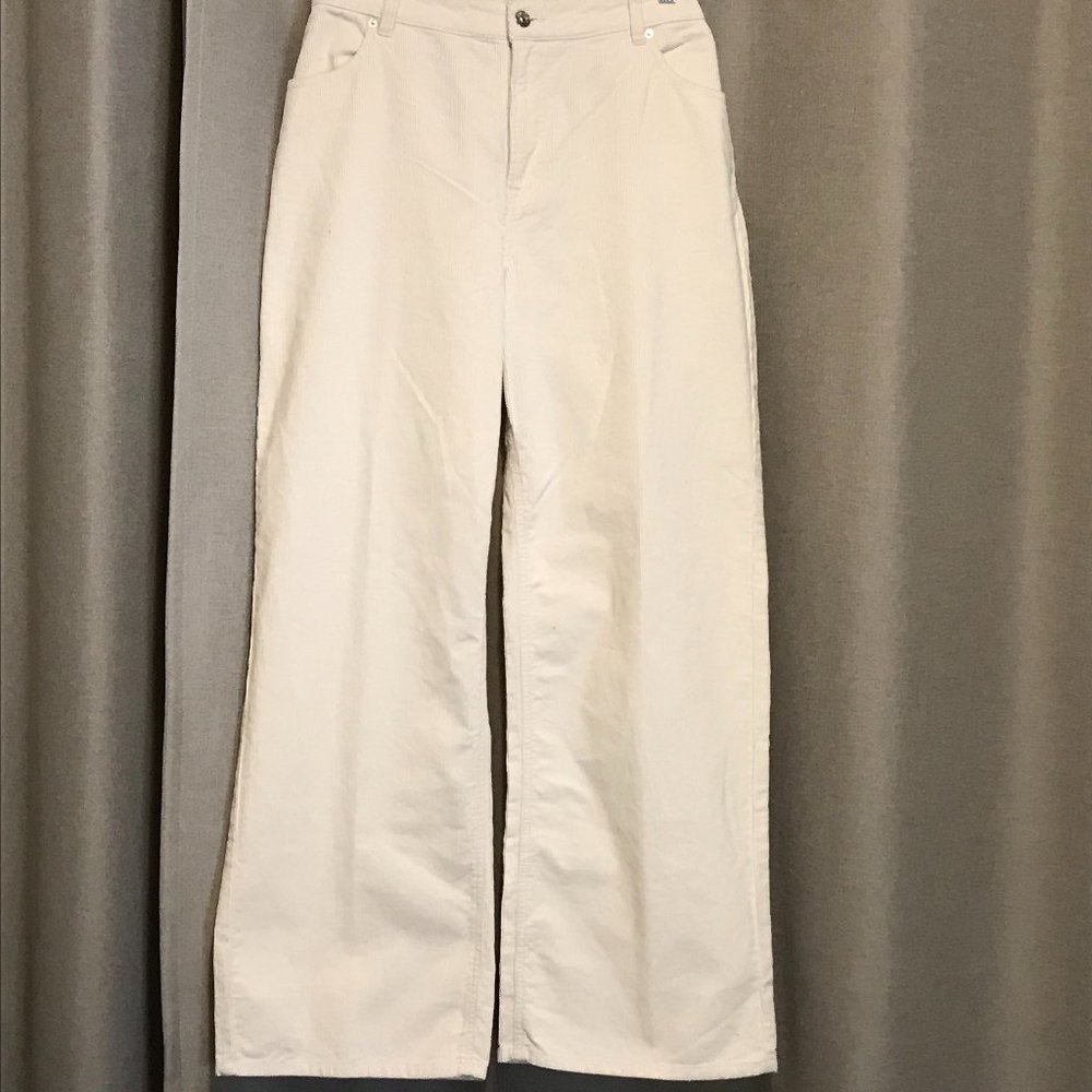 NWOT High Waist Wide Leg Corduroy Pants DIVIDED BY H&M Sz 14